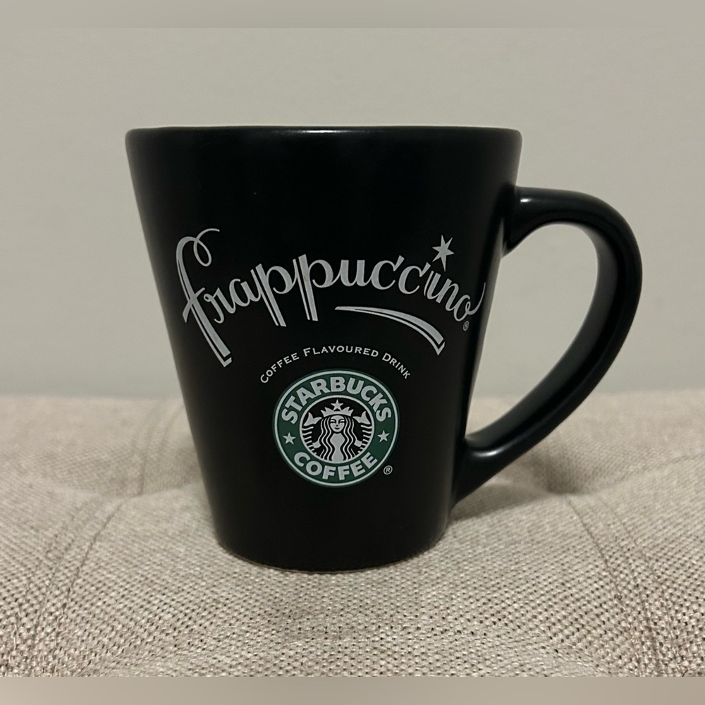 Vintage Starbucks Frappuccino Black Ceramic Coffee Mug Made In USA